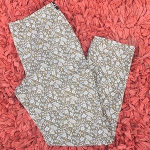 Olive Green Print Pants